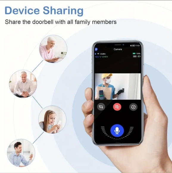 WIFI Doorbell With Chime, Wireless Video Doorbell With Camera - Picture 3 of 8